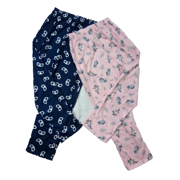 Set of 2 Vopmocld Girl's Cartoon Panda Pajamas Raccoon Long Sleeve Set Size L - Picture 7 of 8